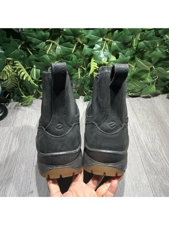 ECCO Track 25 Hydromax Black Chelsea Boot Water Repellent EU 50 Size 16- 16.5 US - Picture 5 of 10